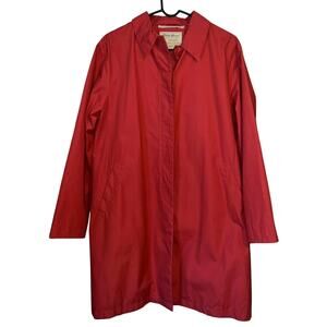 Eddie Bauer Women’s Lightweight Red Trench Coat – Size L
